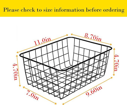 Kitchen Wire Baskets Farmhouse Decor Metal Food Storage Organizer, Household - Image 2