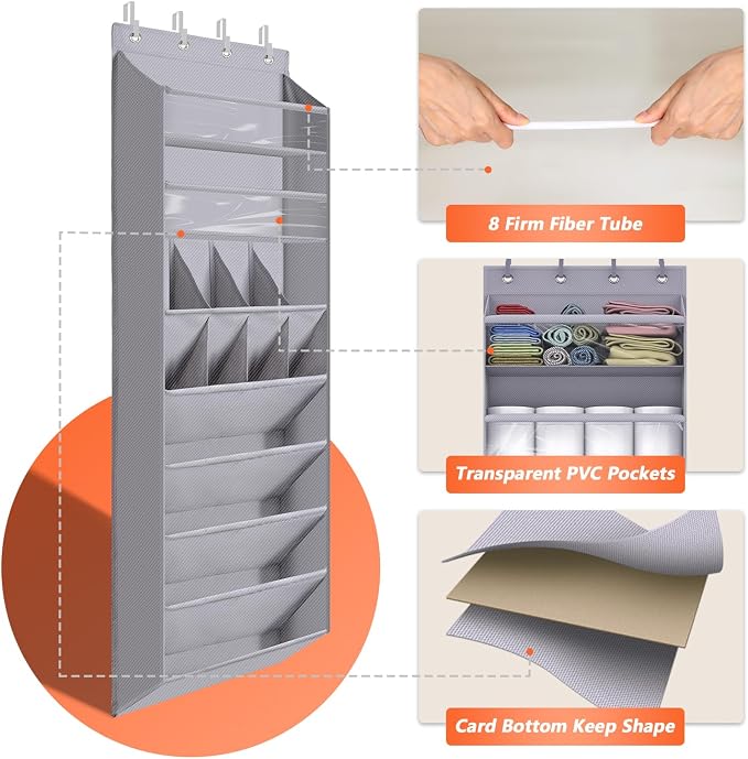 FENTEC 1 Pack Over The Door Shoe Organizer, 8 Shelves Shoe Rack - Image 4