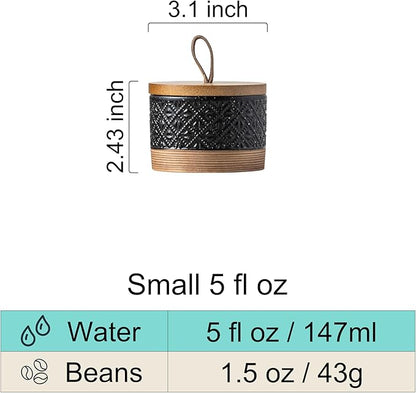 Miamolo Mini Ceramic Jars with Airtight Lid, Coffee Container Canister Kitchen - Image 4