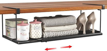 Expandable Under Cabinet Shelf, Extendable Under Shelf Storage by SHINEWON