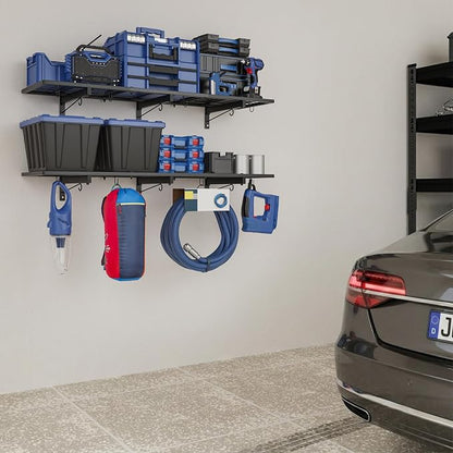 2-Pack 1x4ft Heavy Duty Garage Wall Shelving, 320 lbs Load Capacity, Garage - Image 2