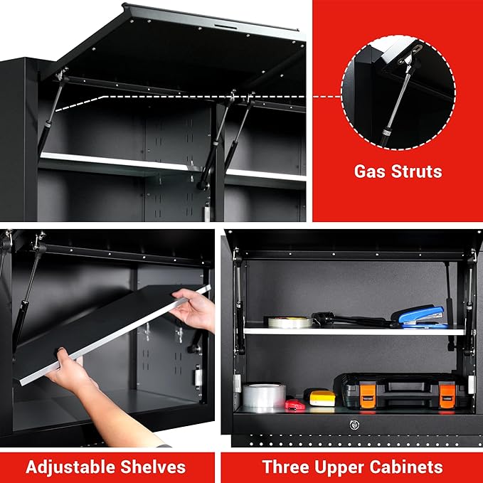 CT Copper Tailor 72-inch Tool Chest Cabinet Rolling Garage Workbench - Image 4
