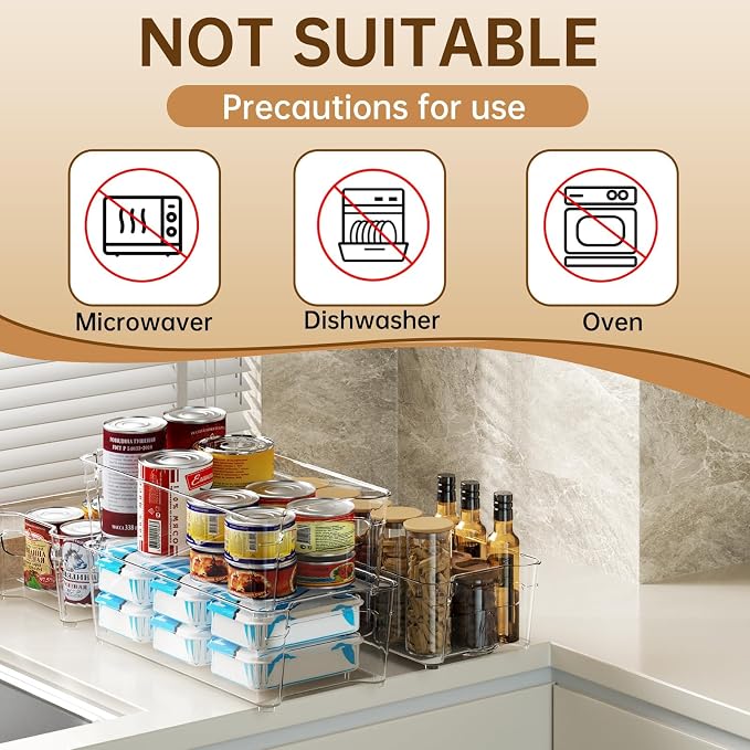 incostar Clear Fridge Organizer, Refrigerator Organizer Bins - Image 4