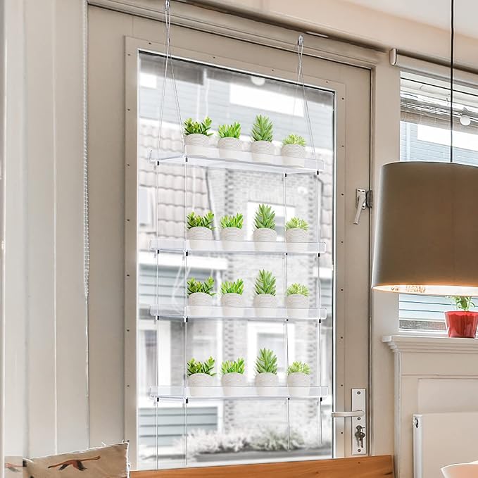 Sumerflos 4 Tier Acrylic Window Boxes Plant Shelves - Image 7