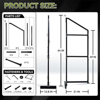 4 Pack Shipping Container Shelf Brackets, Upgraded Adjustable 3 Tier Shipping - Image 3