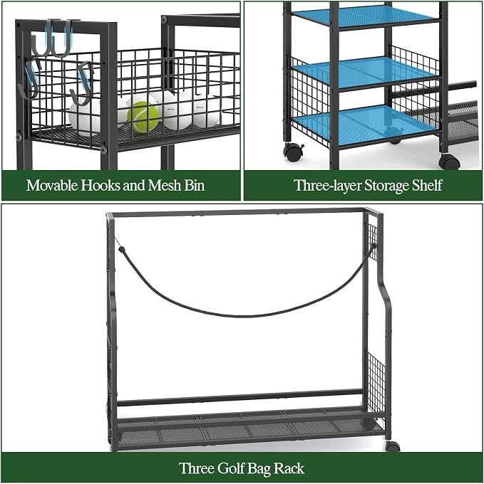 Golf Bag Storage Rack for Garage - Image 8