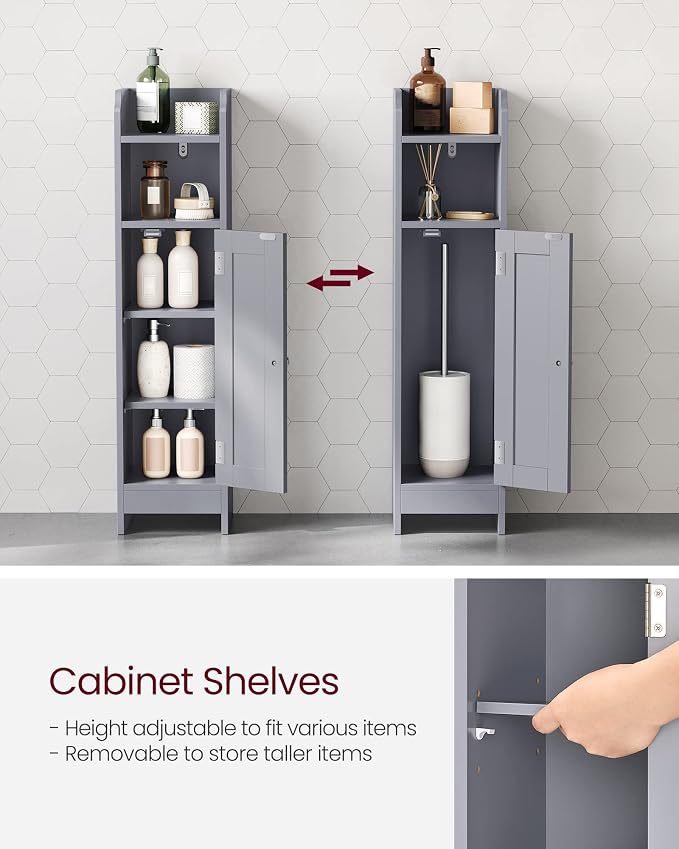 VASAGLE Small Storage Corner Floor Cabinet - Image 5