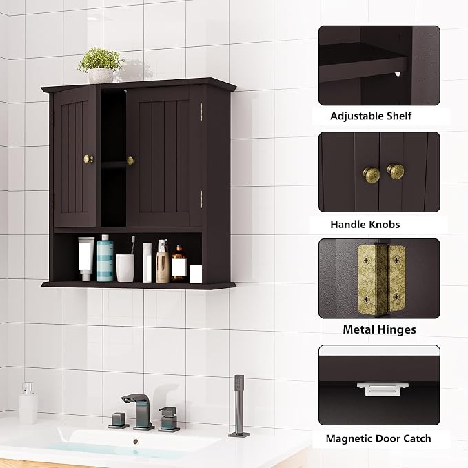 Bathroom Wall Cabinet, Over the Toilet Storage Cabinet - Image 5