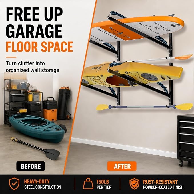 ​Kayak Storage Rack for Garage Wall Mount - Image 2