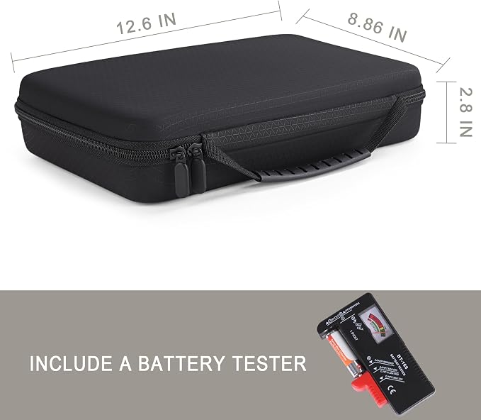 Battery Organizer Storage Case for AA AAA C D 9V, for 7 Batteries Variety Pack - Image 4