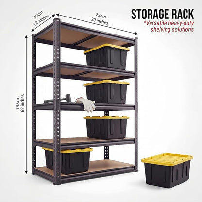 Garage Shelving Heavy Duty, 2450LBS Metal Storage Shelves 5 Tier, Adjustable - Image 2