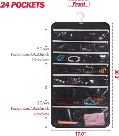 DIOMMELL Hanging Jewelry Organizer 47 Pockets - Image 2