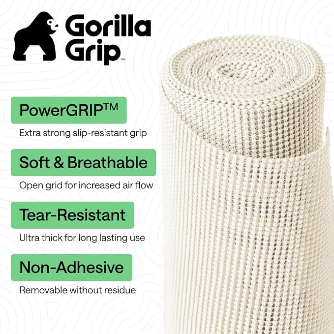 GORILLA GRIP powerGRIP Drawer Shelf and Cabinet Liner, Thick Strong Hold - Image 2