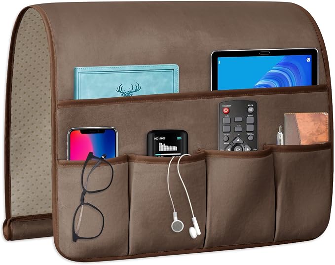 TV Remote Control Holder Couch Caddy, Non-slip Bedside Caddy Organizer by WETRBWEH