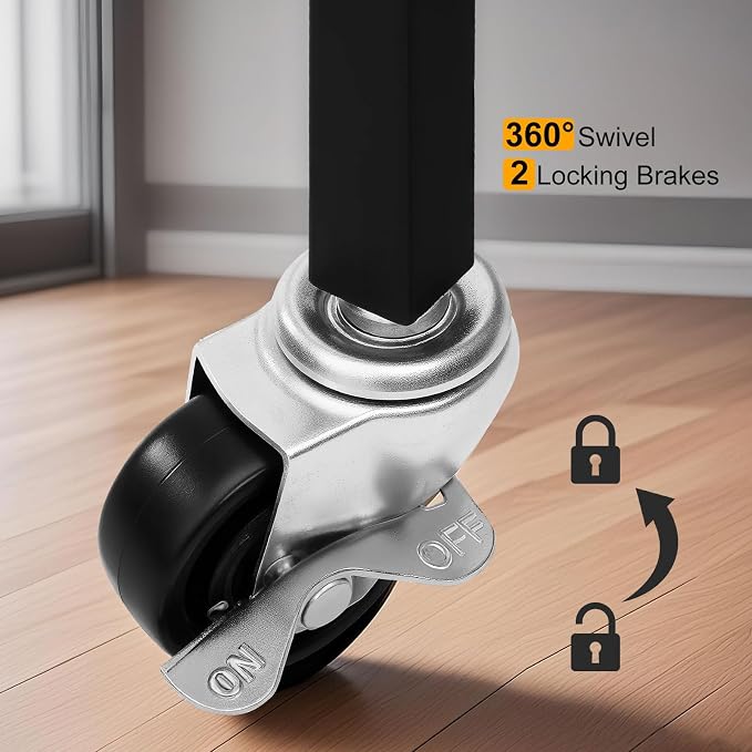 Laundry Sorter 3 Section, Rolling Laundry Hamper - Image 6