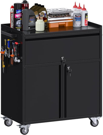Aobabo Metal Cabinet on Wheels, Metal Garage Cabinet by Aobabo