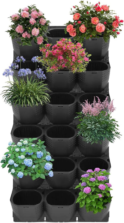 36-Pot Vertical Wall Planter, Modular Stackable Garden by NOLANTISI