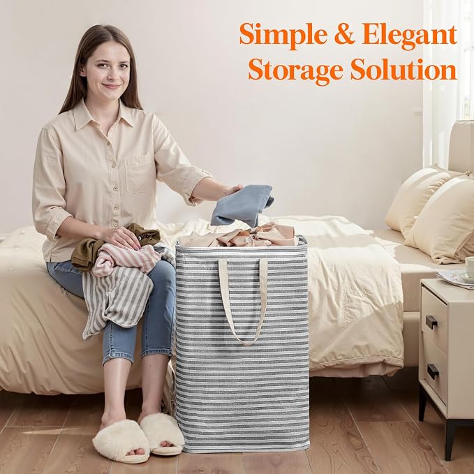 Lifewit 75L Large Collapsible Laundry Hamper, Tall Foldable Dirty Clothes - Image 9