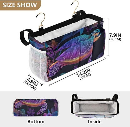 Colorful Gradient Turtle Fish and Coral Bedside Caddy - Image 4
