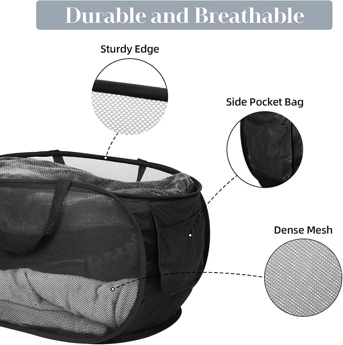 4 Pack Collapsible Laundry Baskets, Foldable Laundry Basket - Image 5