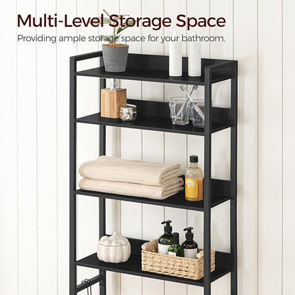 MAHANCRIS Over The Toilet Storage Rack, 4 Tier Bathroom Organizer Over Toilet - Image 3
