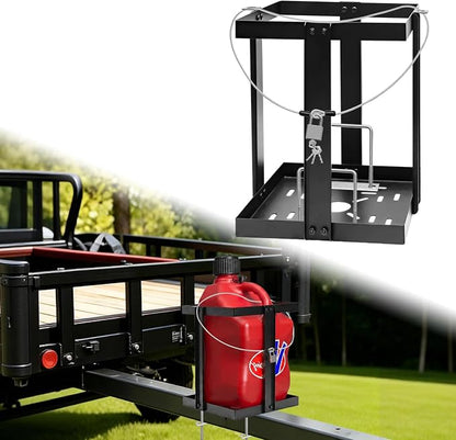 Gas Can Holder for Trailer, Heavy Duty Tall Fuel Can Rack by Unknown