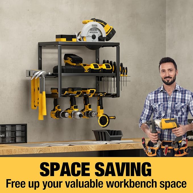 YYR Heavy Duty Power Tool Organizer Wall Mount, Cordless Drill Hanger Storage - Image 8