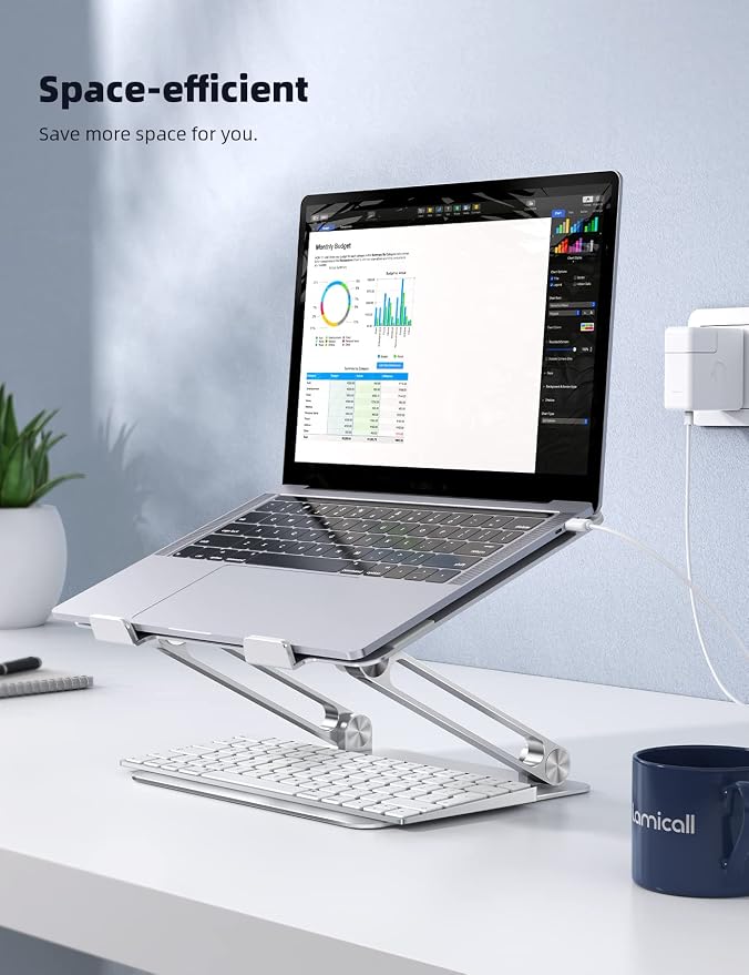 Lamicall Adjustable Laptop Stand, Portable Laptop Riser, Aluminum Laptop Stand - Image 6