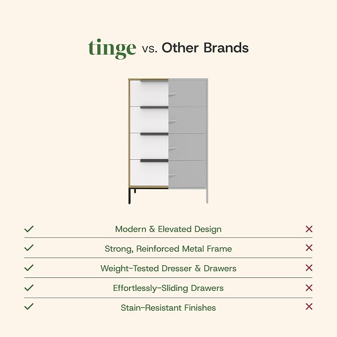 tinge Lira Premium Fabric Dresser - Image 9