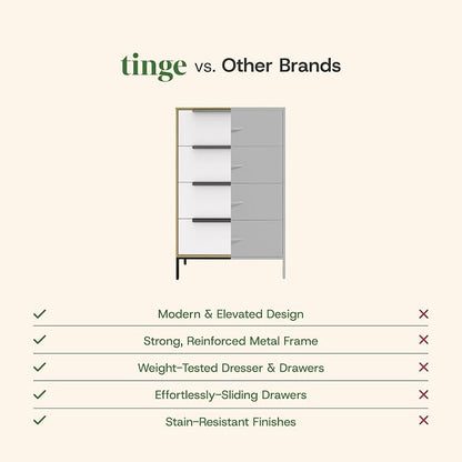 tinge Lira Premium Fabric Dresser - Image 9