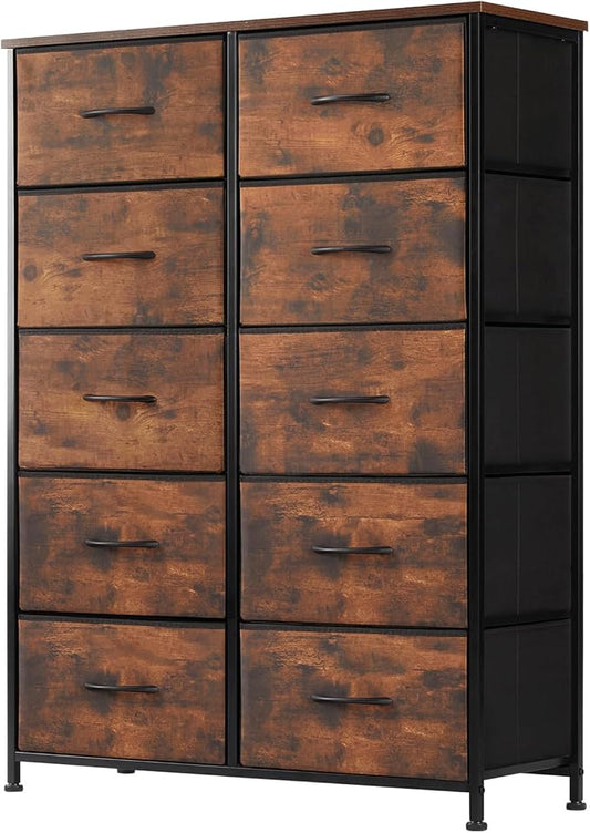 DUMOS 10 Drawer Dresser for Bedroom, Storage Organizer Chest of Drawers | Wide by DumosLifestyle