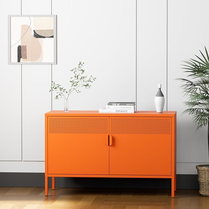 Washsemba 2 Door Accent Cabinet, 2-Tier Shelf, Music Studio - Image 3