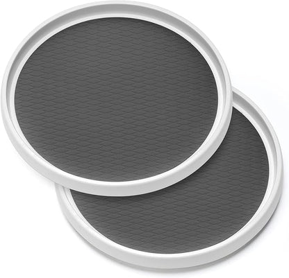 2 Pack, 12-Inch Non-Skid Lazy Susan Organizers by MakeLifeBetterEasier