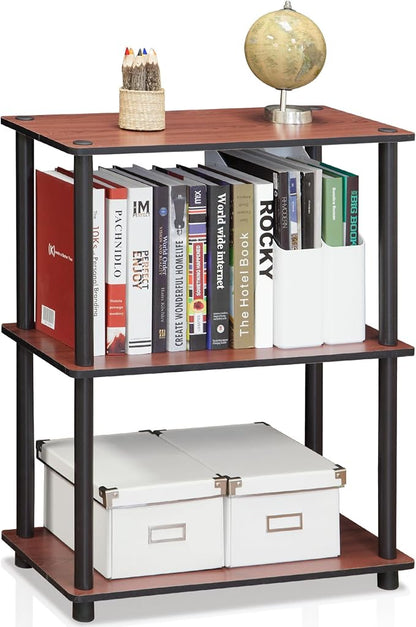 Furinno TURN-N-TUBE Storage Shelves, 3-Tier Book Shelf, Corner Shelf, Toolless - Image 4