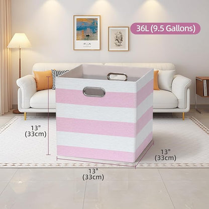 13x13x13 Storage Cube Bins, Foldable Storage Cubes Cubby Baskets Organizer - Image 2