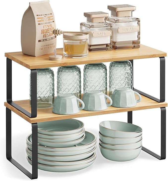 SONGMICS Cabinet Organizer Shelf, Kitchen Storage, Spice Rack, Expandable - Image 8