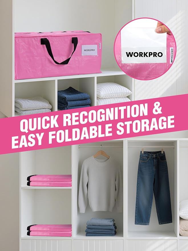 WORKPRO 4 Pack Extra Large Moving Bags - Image 6