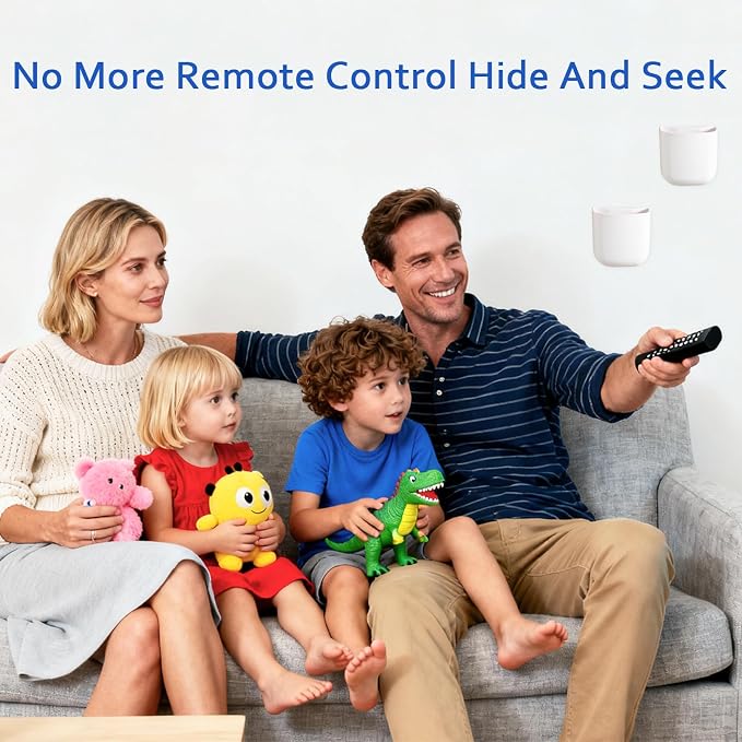 SUNFICON Wall Mount Remote Holder TV FAN Remote Control Holder Bedside Caddy - Image 9