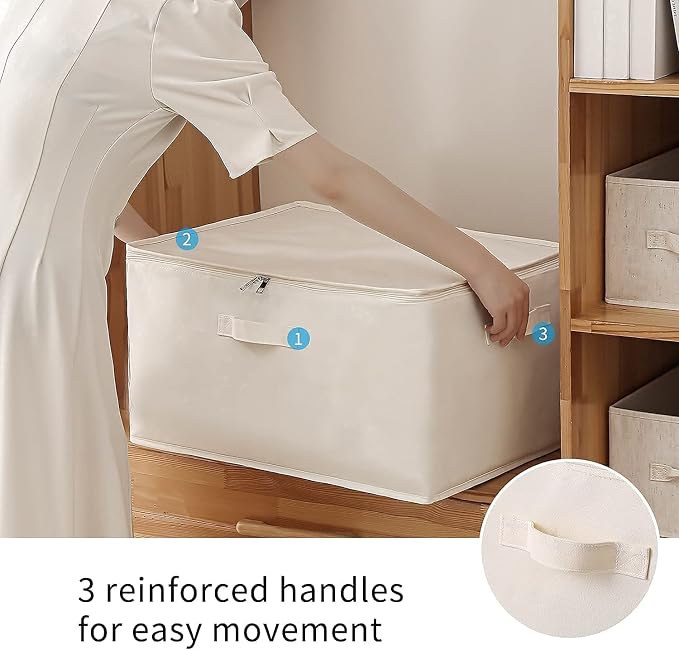 3-Pack Large Canvas Comforter Storage Bags - Image 6