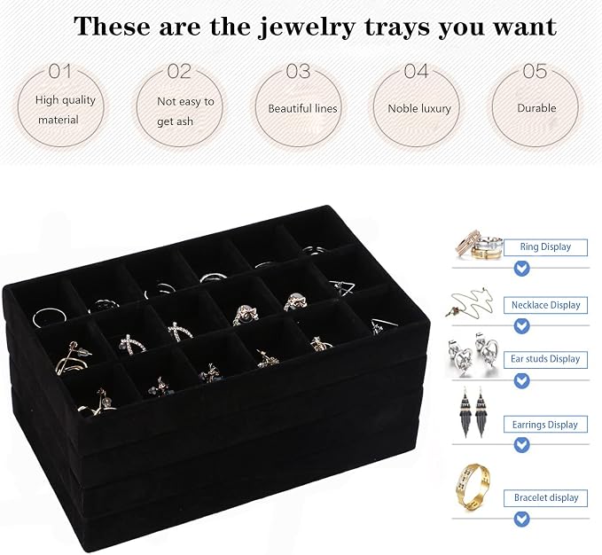 Stackable Jewelry Organizer Trays - Image 5