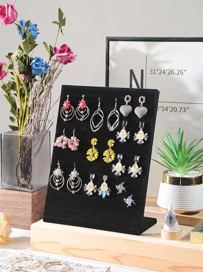 Ring Board Display Stand, Velvet Jewelry Earring Organizer Holder - Image 4