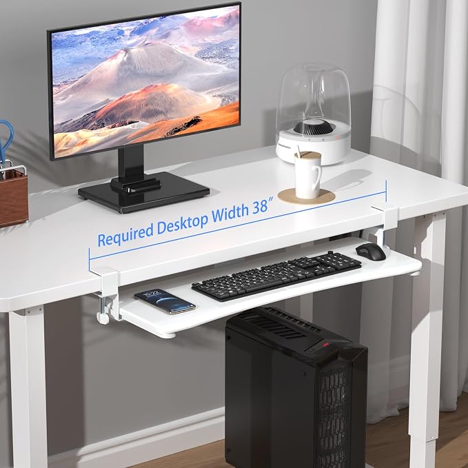 suptek Large Keyboard Tray Under Desk Pull Out - Image 4