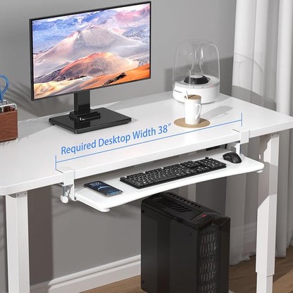 suptek Large Keyboard Tray Under Desk Pull Out - Image 4