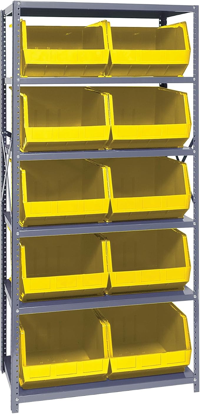 Quantum Storage Systems QSBU-270YL Giant Open Hopper Steel Shelving System by QuantumStorageSystems