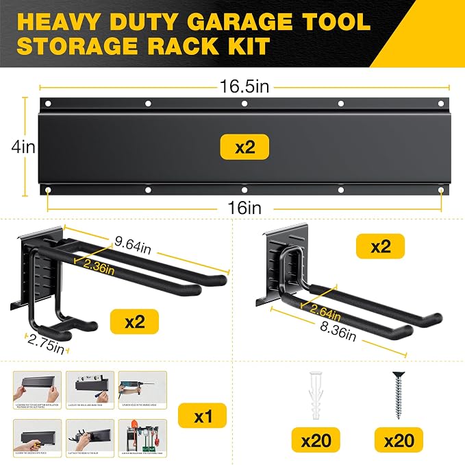 Garage Tool Organizer Wall Mount - Image 2