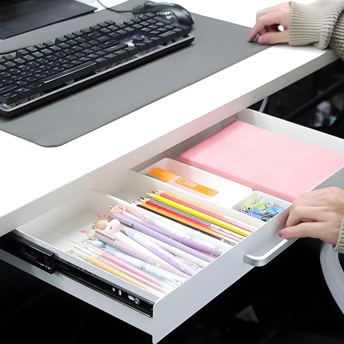 Under Desk Drawer White 21" - Image 7