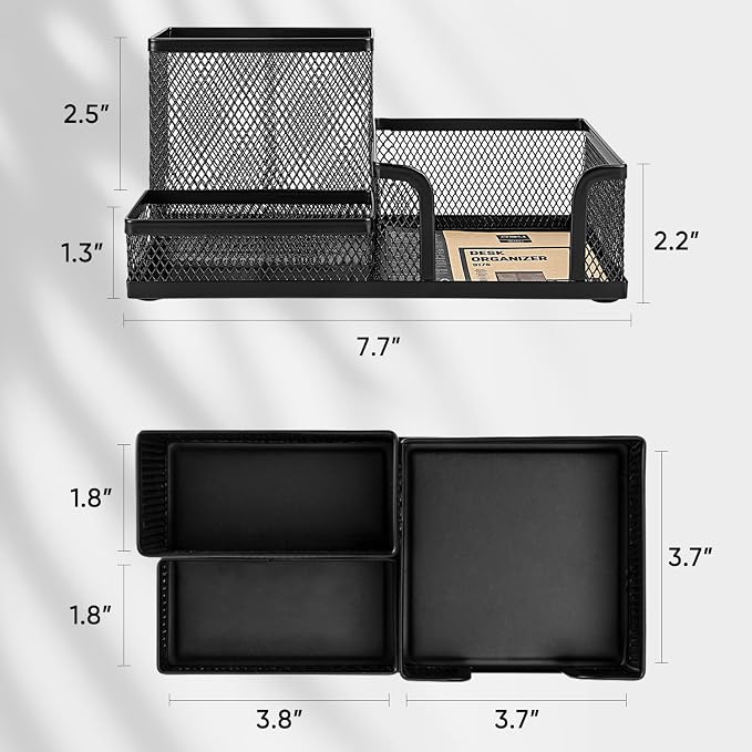 deli Mesh Desk Organizer Office Supplies Caddy - Image 7