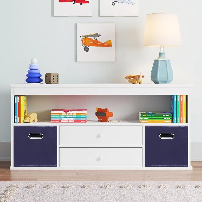 Fabric Cubby Storage Bins, Cube Organizer Bin Foldable Storage Boxes - Image 5