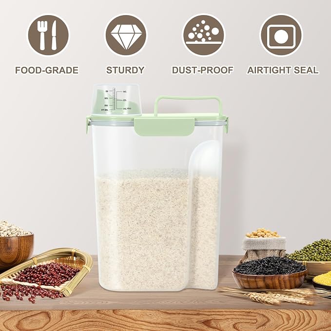 TBMax Airtight Rice Container 10 Lbs, Cereal Dispenser, Pet Cat Dog Food - Image 7