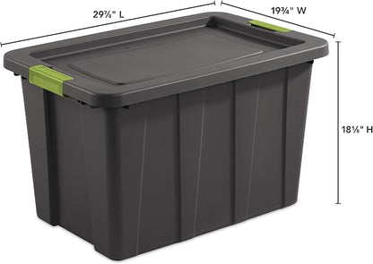 Sterilite 30 Gal Latching Tuff1 Storage Tote, Stackable Bin - Image 2